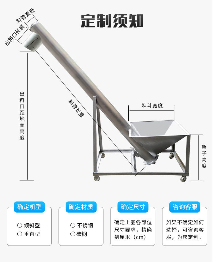 傾斜螺旋輸送機(jī)定制